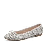 Tamaris Women's ballet flat leather flat white 5 UK