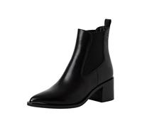 Tamaris Women's Chelsea leather with block heel black 6.5 UK