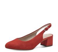 Tamaris Women's Comfort Damen Slingpumps aus Leder Elegant Pump, Red Suede, 3.5 UK