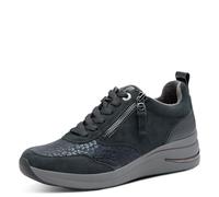 Tamaris Women's Comfort Damen Sneaker Low, Navy Suede, 4 UK