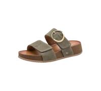 Tamaris Women's Comfort Wedge/Plat Mule Multiadjustable Platform, Sage Suede, 6 UK