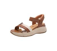 Tamaris Women's Comfort Wedge/Plat Sand Wedge Sandals, Cognac Comb, 8 UK