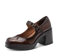 Tamaris Women's Court Shoes with Block Heel, Brown (Brown Patent), 38