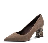 Tamaris Women's Court Shoes with Block Heel, Brown (Taupe Comb), 38