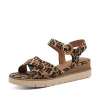 Tamaris Women's Damen 1-28202-42 Wedge Sandal, Leopard, 7.5 UK