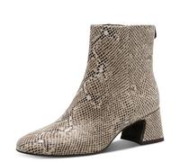 Tamaris Women's Damen Boot Heel 1-25314-45 Ankle, Beige Snake, 4 UK