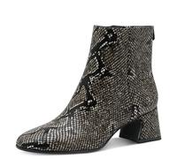Tamaris Women's Damen Boot Heel 1-25314-45 Ankle, Black Snake, 4 UK