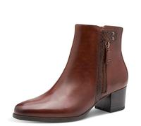 Leather Ankle Boots with Zip Fastening Brown