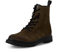 Tamaris Women's Damen Lace Boot Flat 1-25269-41 Ankle, Olive Suede, 6.5 UK