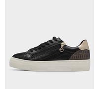 Tamaris Women's Faux Leather Fashion Lace Up Sneakers, Black 5