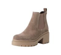 Tamaris Women's Flat Boots, Taupe Suede, 37 EU