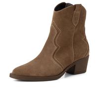 Leather Cowboy Ankle Boots Brown