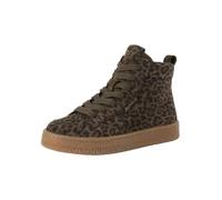 Tamaris Women's Flat Lace-Up Boots, Green (Olive Leopard), 42