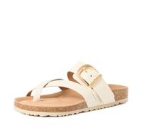 Tamaris Women's footbed mule leather flat beige 3.5 UK