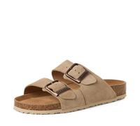 Tamaris Women's footbed mule leather flat beige 4 UK