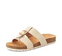 Tamaris Women's footbed mule leather flat beige 5.5 UK