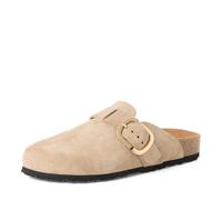 Tamaris Women's footbed mule leather flat beige 7.5 UK