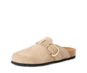 Tamaris Women's footbed mule leather flat beige 7.5 UK