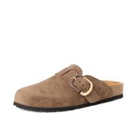 Tamaris Women's footbed mule leather flat brown 7.5 UK
