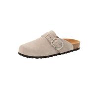 Tamaris Women's footbed mule leather flat gray 6.5 UK