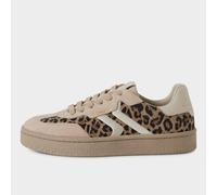 Tamaris Women's Fur Suede Leather Fashion Lace Up Sneakers, Brown 5