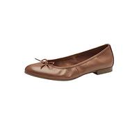 Tamaris Women's Leather Ballerina Shoes, Brown, 4 UK