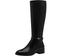 Tamaris Women's Leather Long Shaft Boots, black, 8 UK