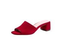 Tamaris Women's leather mule with block heel red 7.5 UK