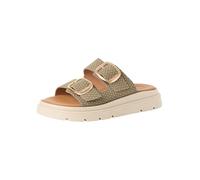 Tamaris Women's leather mules with wedge heel green 6.5 UK