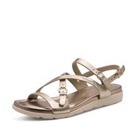 Tamaris Women's leather mules with wedge heel metallic 5.5 UK
