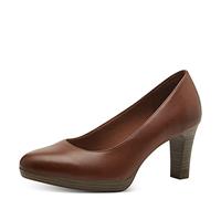 Tamaris Women's leather pumps with block heel brown 5 UK