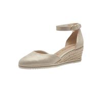Suede Wedge Sandals champagne
