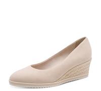 Tamaris Women's leather pumps with wedge heel beige 6.5 UK