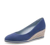 Tamaris Women's leather pumps with wedge heel blue 3.5 UK