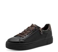 Tamaris Women's Low Flat Trainers, Black (Black/Leopard), 39