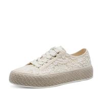 Tamaris Women's Low-Top Trainers, Women's Low Shoes, Ivory Macramee, 3.5 UK