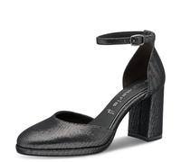 Tamaris Women's Pump with Strap 1-22463-45 Pumps, Pewter Glam, 36 EU, Pewter Glam, 3 UK