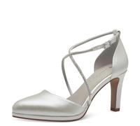 Tamaris Women's pumps with block heel white 3.5 UK