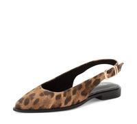 Tamaris Women's slingback pump flat Leather brown 4 UK