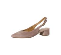 Tamaris Women's slingback pump with block heel Leather beige 4 UK