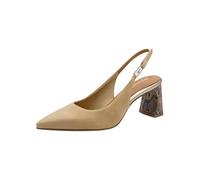 Tamaris Women's slingback pump with block heel Leather beige 6.5 UK