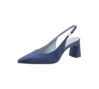 Tamaris Women's slingback pump with block heel Leather blue 5.5 UK
