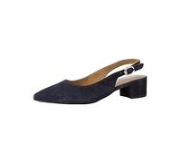 Tamaris Women's slingback pump with block heel Leather blue 6.5 UK
