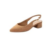 Tamaris Women's slingback pump with block heel Leather brown 7.5 UK