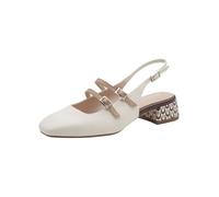Tamaris Women's slingback pump with block heel white 4 UK