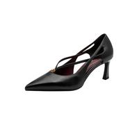 Tamaris Women's Stiletto Heel Court Shoes, Black Leather, 35
