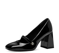 Tamaris Women's Strappy Vegan Block Heel Pumps Black/Black 39