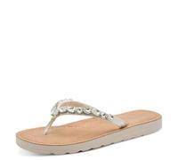 Tamaris Women's toe-post mule flat beige 5 UK