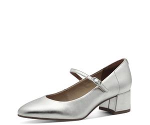 Tamaris Women's Vegan Court Shoes, Metallic, 5 UK