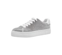 Tamaris Women's Vegan Sporty Lace-Up, Silver Glam, 3.5 UK